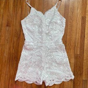 White lace romper